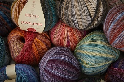 Sirdar Jewelspun Aran and yarn weights