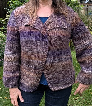 Waterfall front cardigan knitting kit