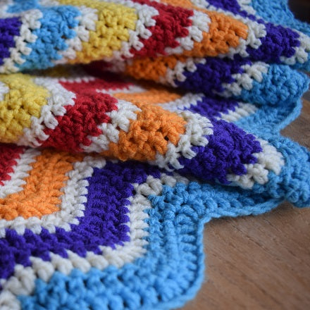 Ripple blanket crochet pattern - download