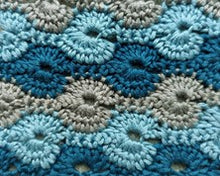 Load image into Gallery viewer, Catherine wheel stitch cushion cover crochet kit - 40cm size