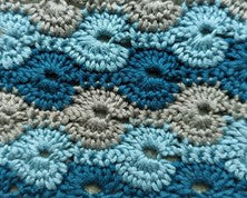Catherine wheel stitch cushion cover crochet kit - 40cm size