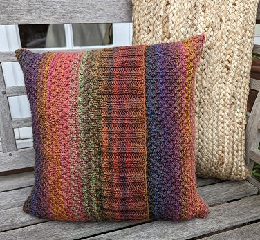 Textured stitch cushion cover knitting kit